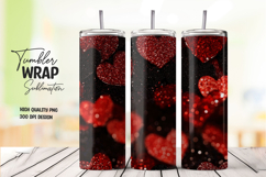 Red Heart Glitter Tumbler png Product Image 1
