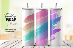 Rainbow Brush Stroke Tumbler Wrap Product Image 1