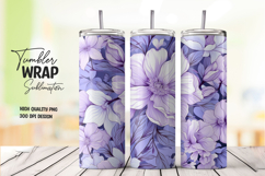 Lilac Floral Petals Tumbler Wrap Product Image 1