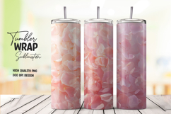 Soft Pink Flower Petal Tumbler Wrap PNG Product Image 1