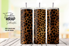 Leopard Print tumbler wrap png Product Image 1