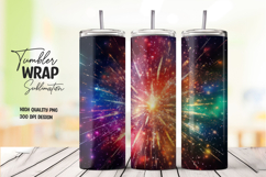Rainbow Light Flare 20oz Tumbler Wrap Sublimation PNG Product Image 1
