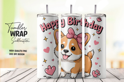 Corgi Happy Birthday Wrap PNG Product Image 1