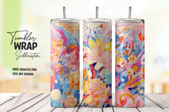 Pastel Bubble Floral Tumbler Wrap Product Image 1
