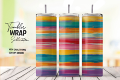 Rainbow Stripe tumbler wrap png Product Image 1