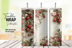 Pink Rose Bud Garden Tumbler Wrap Product Image 1