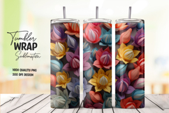 3d Red Yellow Tulip Tumbler Wrap Product Image 1