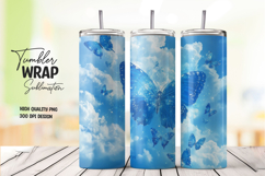 Soft Blue Watercolor Tumbler Wrap Product Image 1