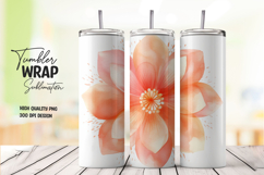 Orange Daisy tumbler wrap png Product Image 1