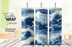 Blue Ocean Cloud Tumbler png Product Image 1