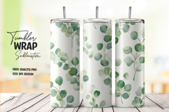 Leaf Green tumbler wrap png Product Image 1