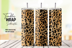 Leopard Gold tumbler wrap png Product Image 1