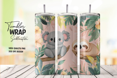 Starry Forest Night Tumbler Wrap Sublimation PNG Product Image 1