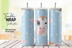 Cute Cow tumbler wrap png Product Image 1