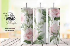 Blush Garden tumbler wrap png Product Image 1
