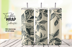 Tropical Leaf tumbler wrap png Product Image 1