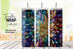 Star Burst Mosaic Tumbler Wrap PNG Product Image 1