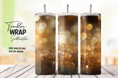 Bronze Sparkle Background Tumbler Wrap Sublimation PNG Product Image 1