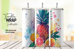 Pineapple Citrus Fruit Tumbler Wrap Product Image 1