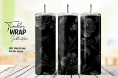 Black Rose tumbler wrap png Product Image 1
