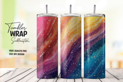 Vibrant Sunset Galaxy Swirl Tumbler Wrap Sublimation PNG Product Image 1