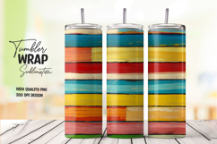 Color Stripe tumbler wrap png Product Image 1