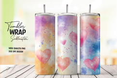 Purple Galaxy Hearts 20oz Tumbler Wrap Product Image 1