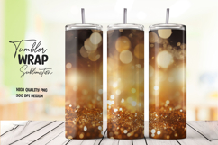 Light Brown Sparkle Overlay Tumbler Wrap Sublimation PNG Product Image 1