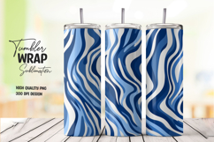 Blue Wave Tumbler Wrap png Product Image 1