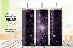 Black Galaxy Sparkle Tumbler Wrap Product Image 1