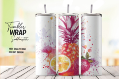 Red Citrus Lemonade Tumbler Wrap Product Image 1