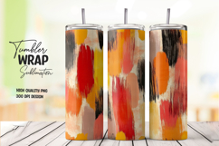Color Brush Art tumbler wrap png Product Image 1