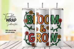 Bloom &amp; Grow Quote Tumbler PNG Product Image 1