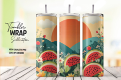 Watermelon Sunset Tumbler Wrap Product Image 1
