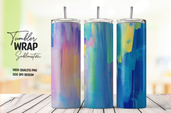 Blue Color Drip Tumbler Wrap Product Image 1