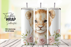 Baby Lion tumbler wrap png Product Image 1