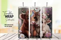 Baby Cow in Flowers Wrap PNG Product Image 1