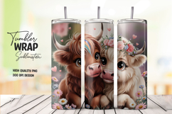Cute Calf and Flowers Wrap PNG Product Image 1
