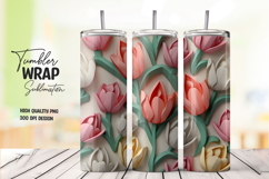 3d Rustic Rose Green Tumbler Wrap Product Image 1