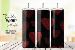 Red Heart Black Tumbler Wrap png Product Image 1