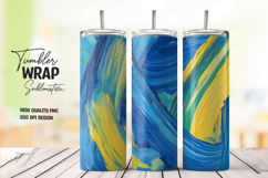 Blue Yellow tumbler wrap png Product Image 1