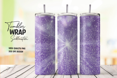 Purple Glitter Texture Tumbler Wrap Product Image 1