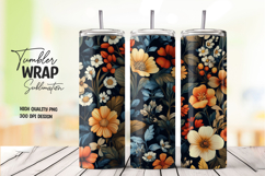 Flowers tumbler wrap png Product Image 1