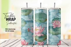 Blue Leaf tumbler wrap png Product Image 1