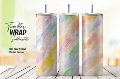 Soft Pastel Brush Tumbler Wrap Product Image 1