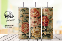 Rustic Rose tumbler wrap png Product Image 1