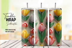 3d Tulip Pattern Tumbler Wrap Product Image 1
