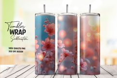Flower tumbler wrap sublimation Product Image 1