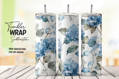 Blue Butterfly tumbler wrap png Product Image 1