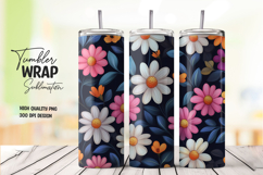 Navy Daisy Tumbler Wrap Product Image 1